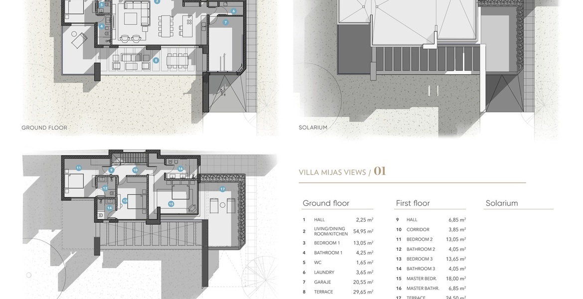 Villa en Mijas con 219 m2 construidos y 4 dormitorios