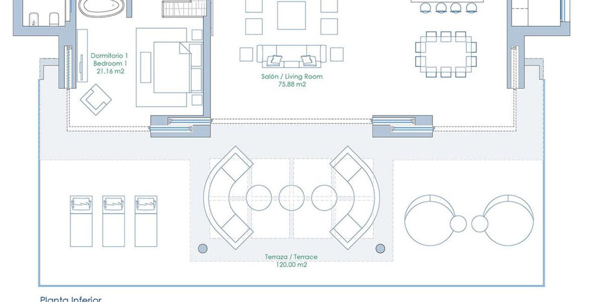 Апартамент на Первой линии Средиземного моря